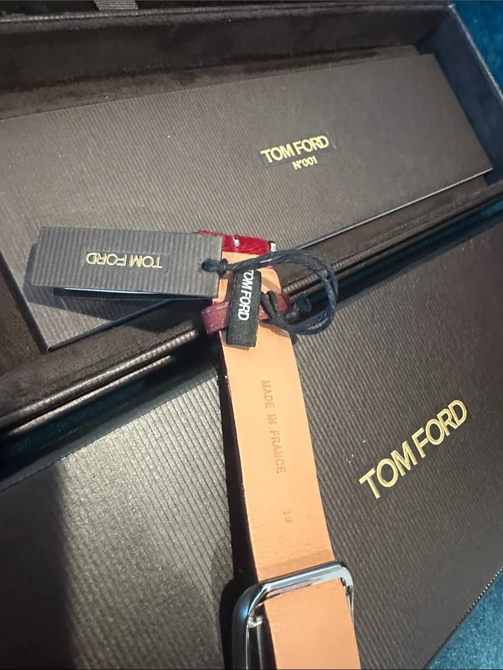 Tom Ford 001 Red Strap With Full Box Tags